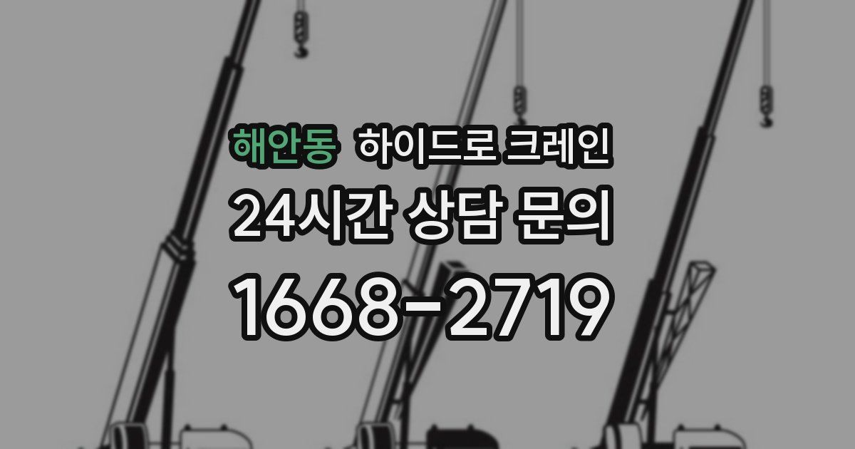 해안동 하이드로 크레인