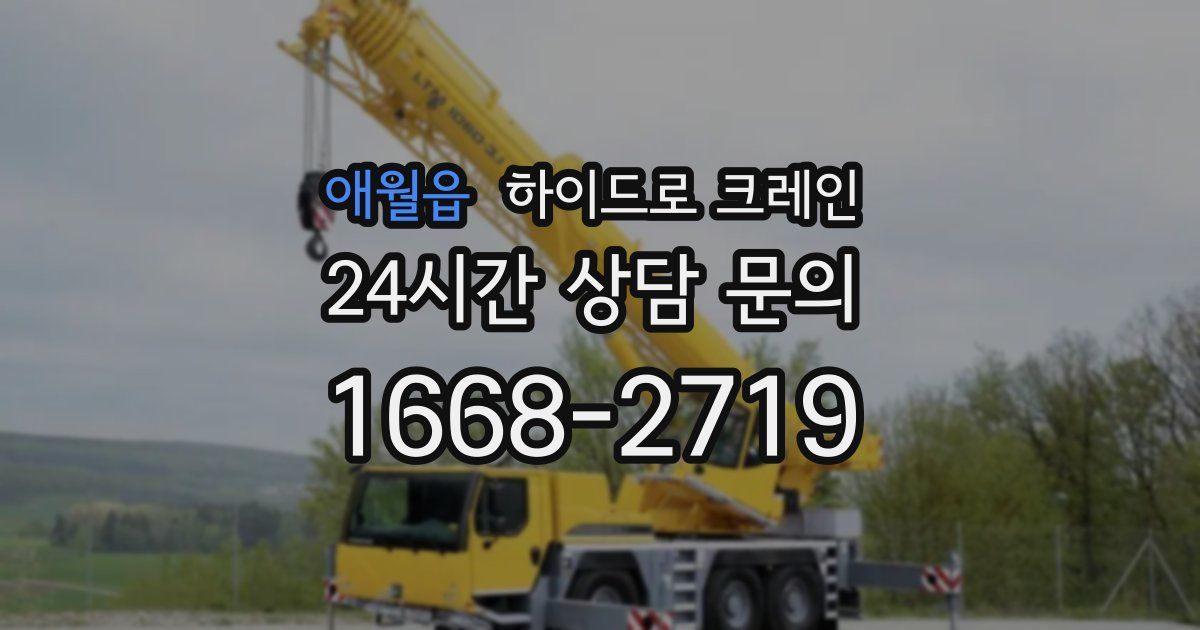 애월읍 하이드로 크레인