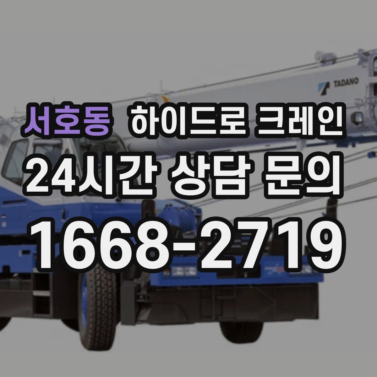 서호동 하이드로 크레인