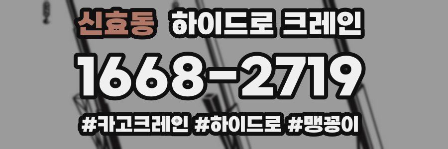 신효동 하이드로 크레인