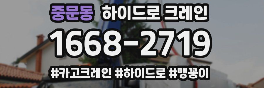 중문동 하이드로 크레인