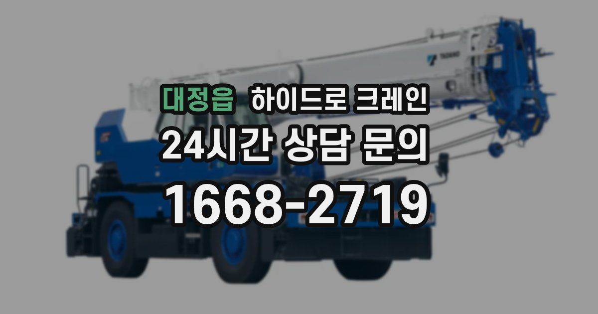 대정읍 하이드로 크레인