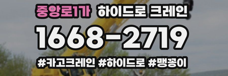 중앙로1가 하이드로 크레인