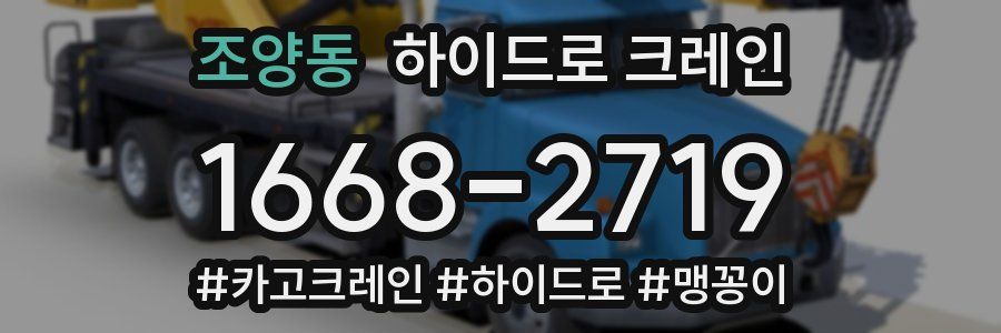 조양동 하이드로 크레인