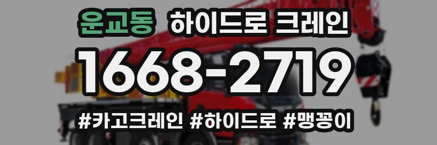 운교동 하이드로 크레인