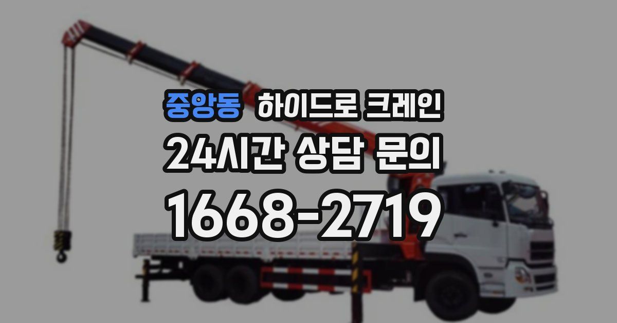 중앙동 하이드로 크레인