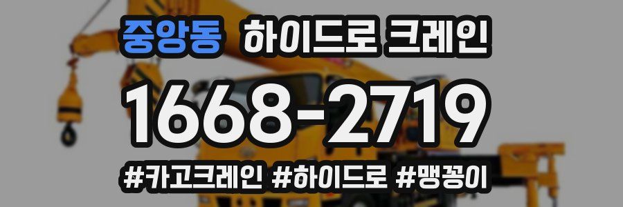 중앙동 하이드로 크레인