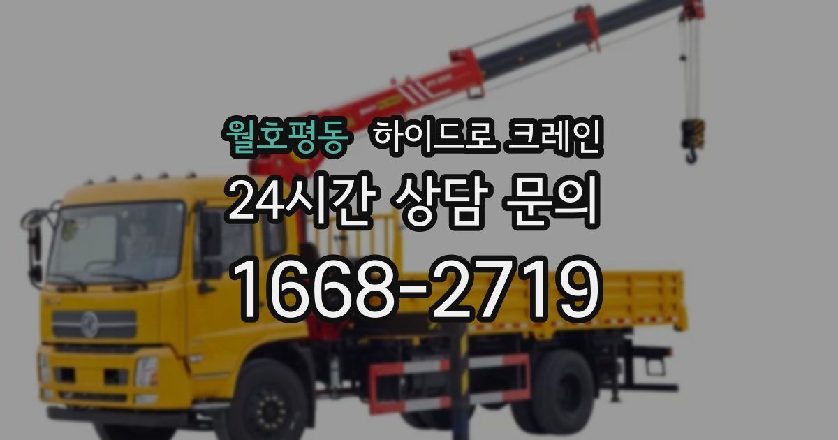 월호평동 하이드로 크레인