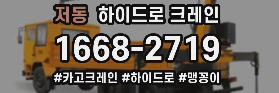 저동 하이드로 크레인