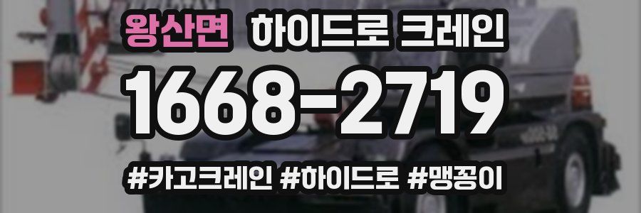 왕산면 하이드로 크레인