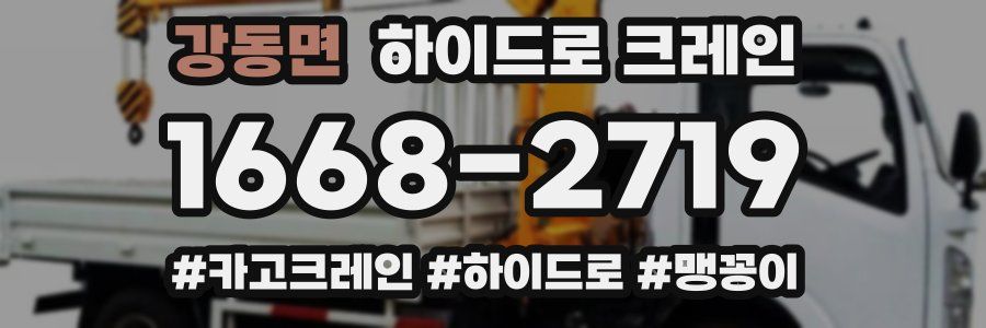 강동면 하이드로 크레인