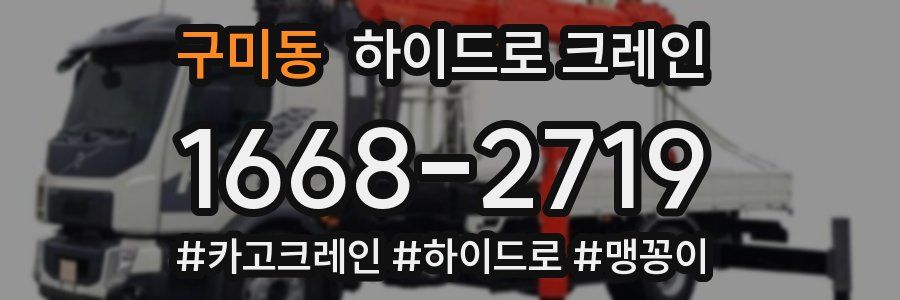 구미동 하이드로 크레인