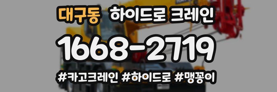 대구동 하이드로 크레인