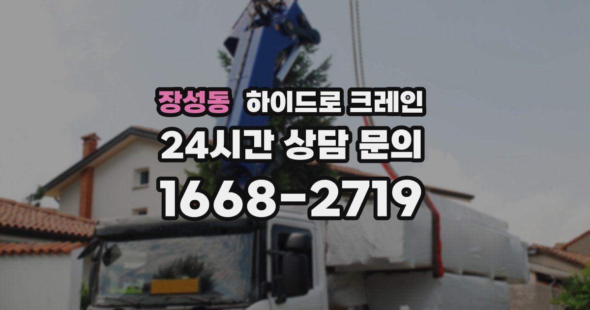 장성동 하이드로 크레인