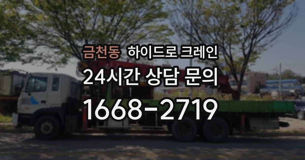 금천동 하이드로 크레인