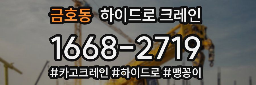 금호동 하이드로 크레인