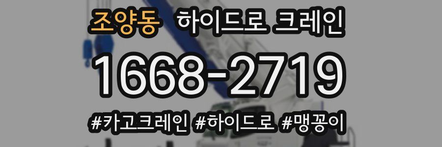 조양동 하이드로 크레인