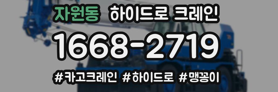 자원동 하이드로 크레인