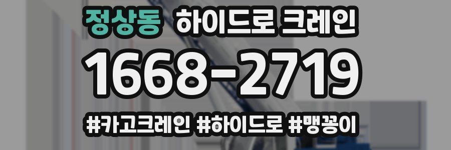 정상동 하이드로 크레인