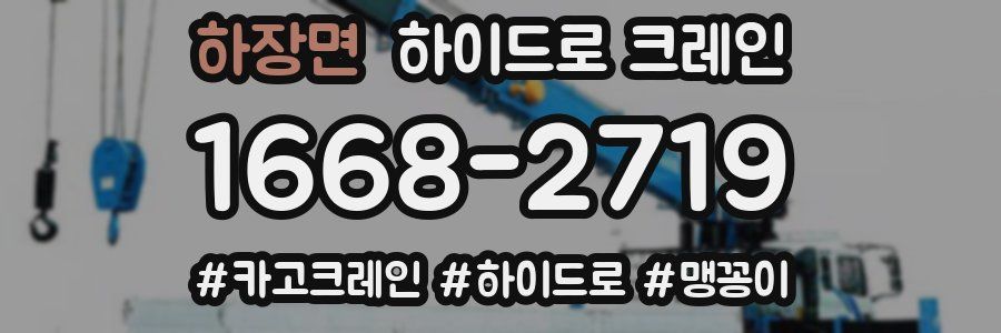 하장면 하이드로 크레인