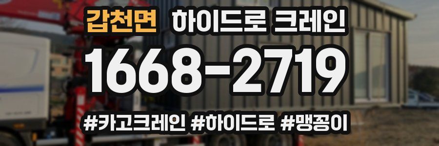 갑천면 하이드로 크레인