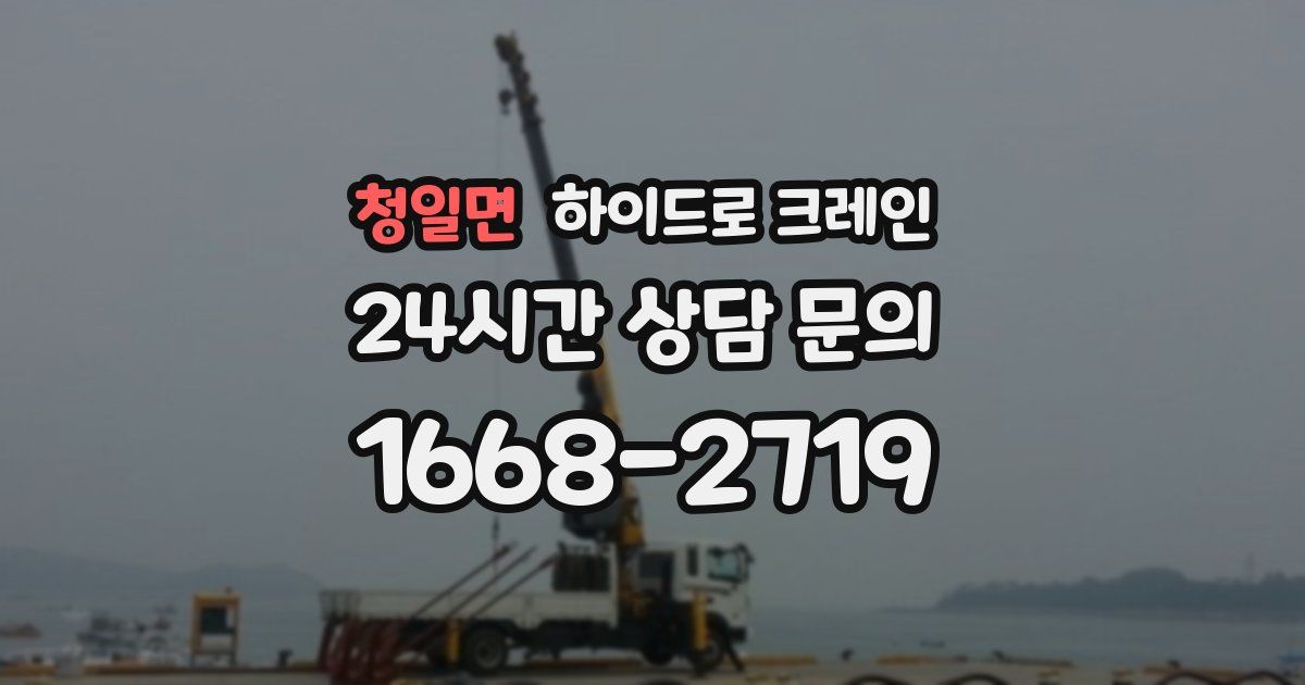 청일면 하이드로 크레인
