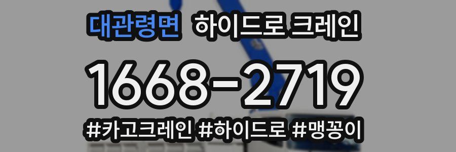 대관령면 하이드로 크레인