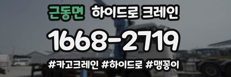 근동면 하이드로 크레인