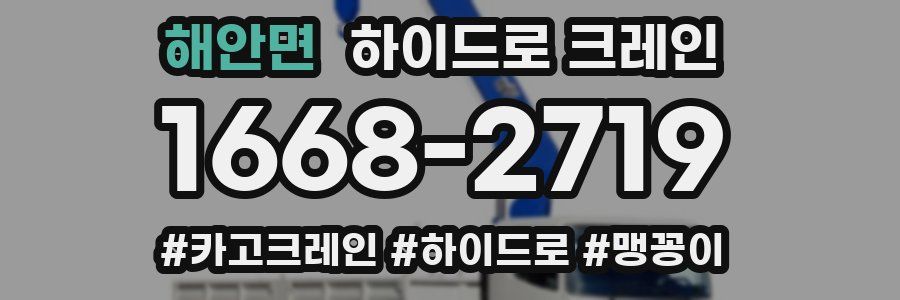 해안면 하이드로 크레인