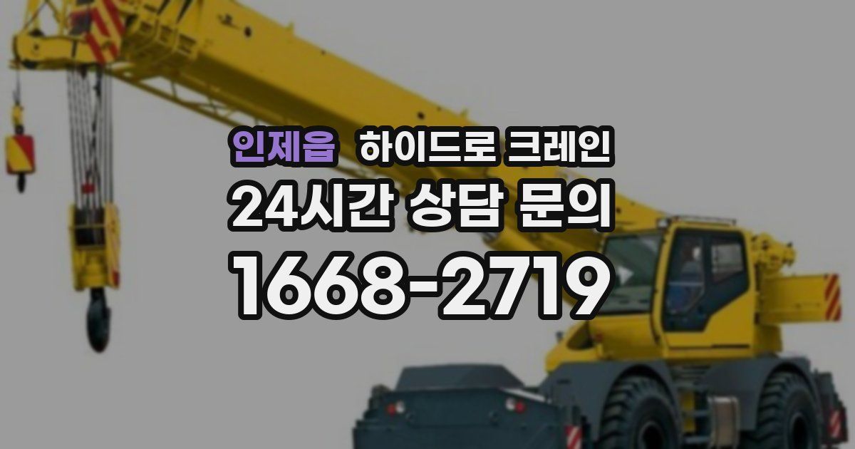 인제읍 하이드로 크레인