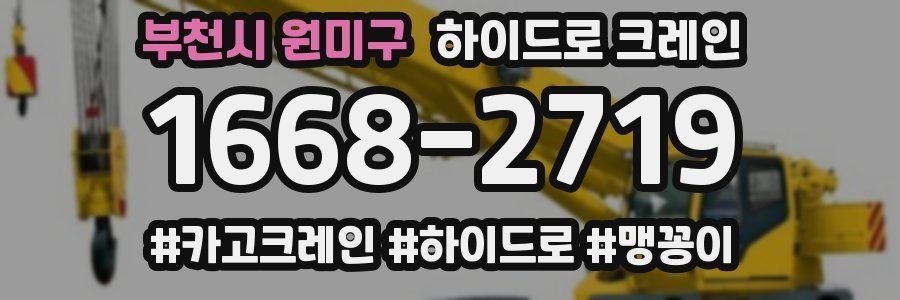 부천시 원미구 하이드로 크레인