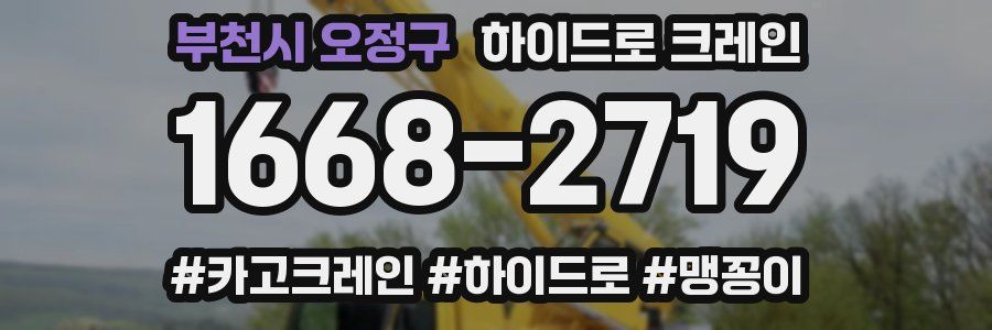 부천시 오정구 하이드로 크레인