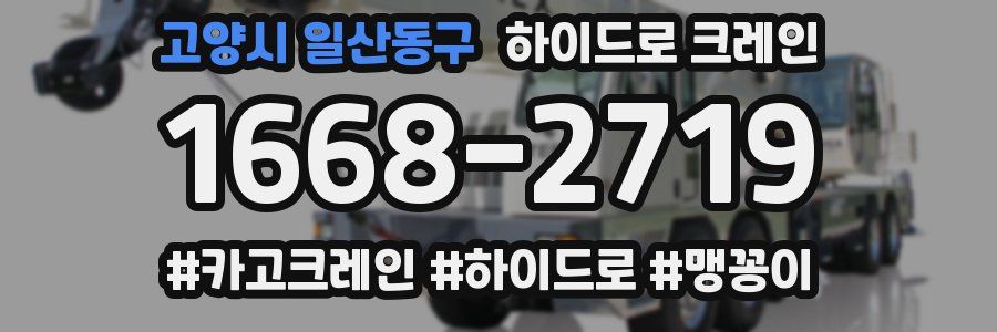 고양시 일산동구 하이드로 크레인