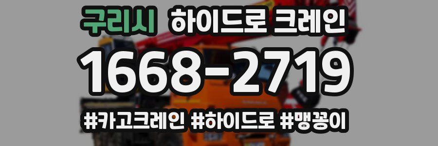 구리시 하이드로 크레인