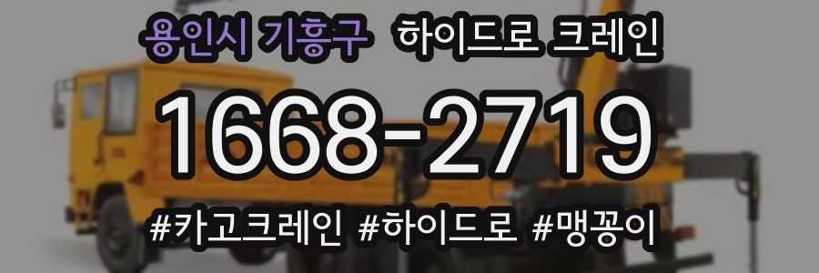 용인시 기흥구 하이드로 크레인