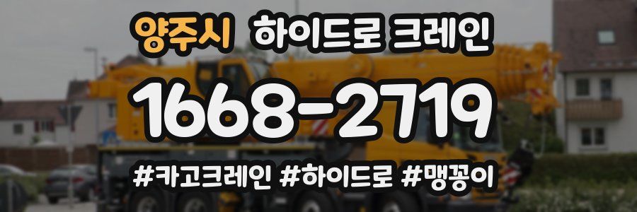양주시 하이드로 크레인
