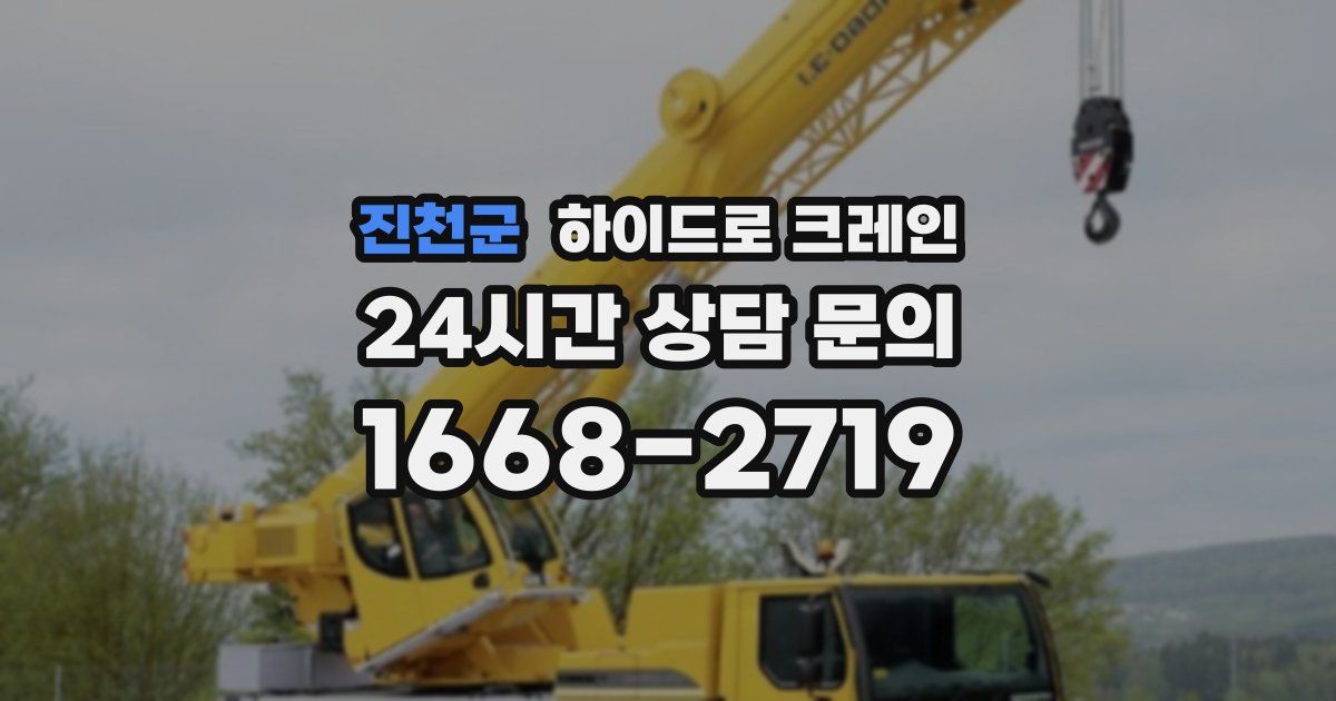 진천군 하이드로 크레인