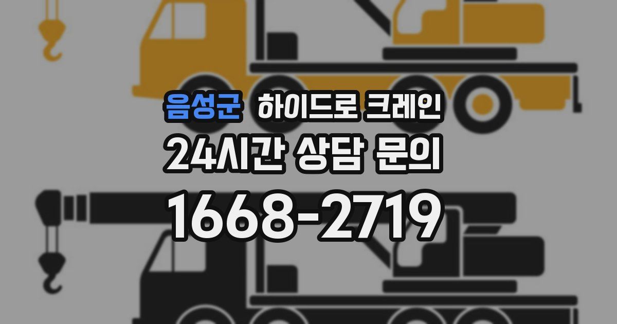 음성군 하이드로 크레인