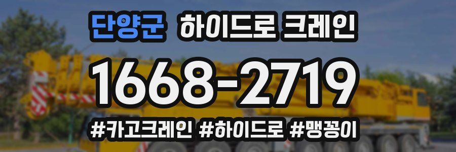 단양군 하이드로 크레인