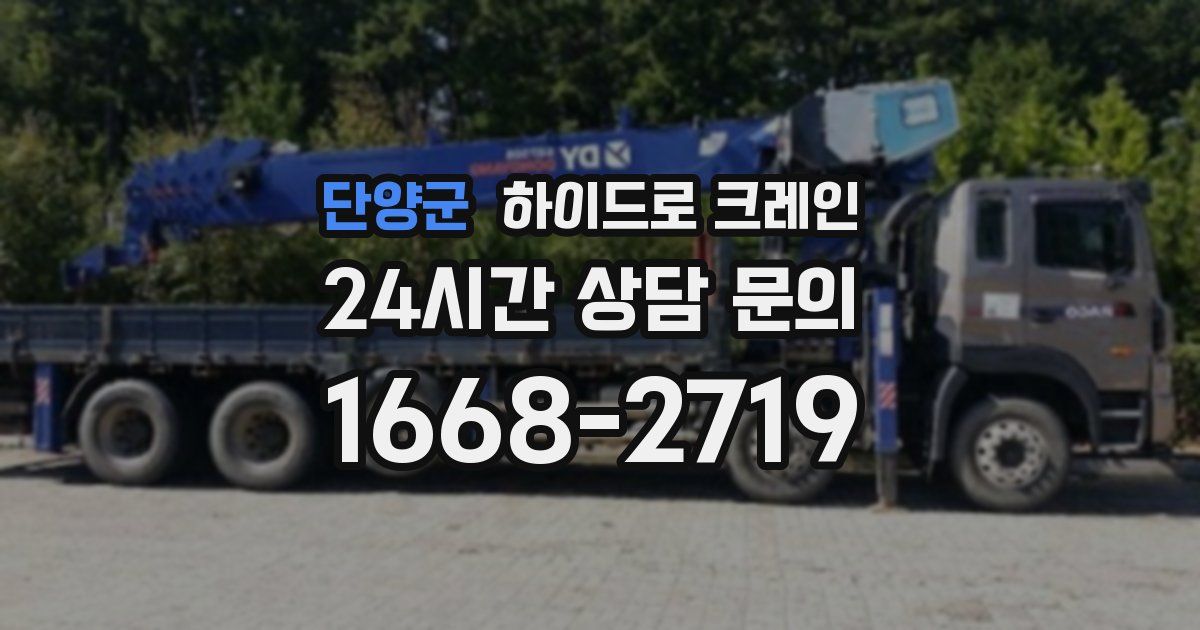 단양군 하이드로 크레인