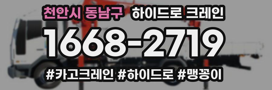 천안시 동남구 하이드로 크레인