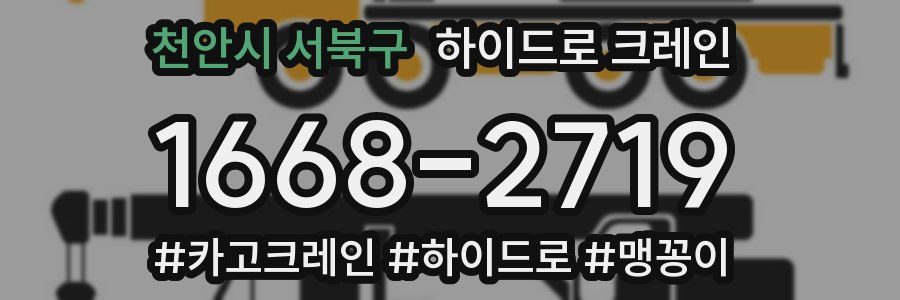 천안시 서북구 하이드로 크레인