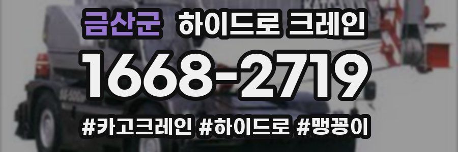 금산군 하이드로 크레인