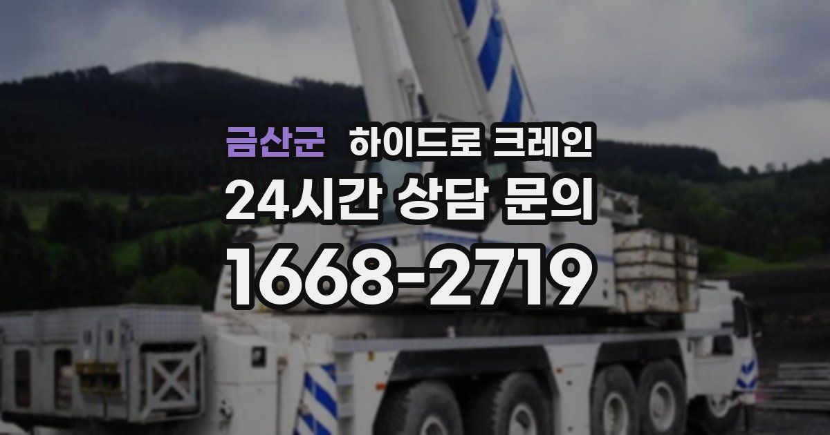 금산군 하이드로 크레인