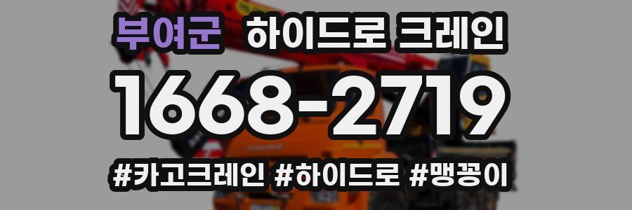 부여군 하이드로 크레인