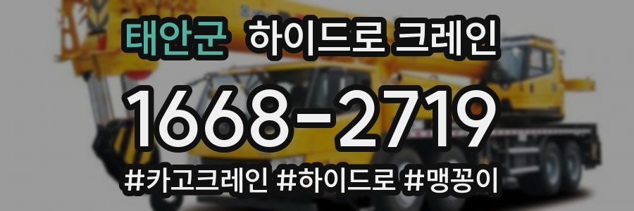 태안군 하이드로 크레인