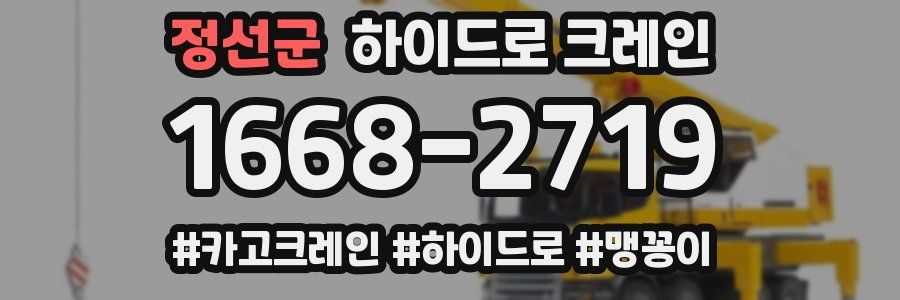 정선군 하이드로 크레인