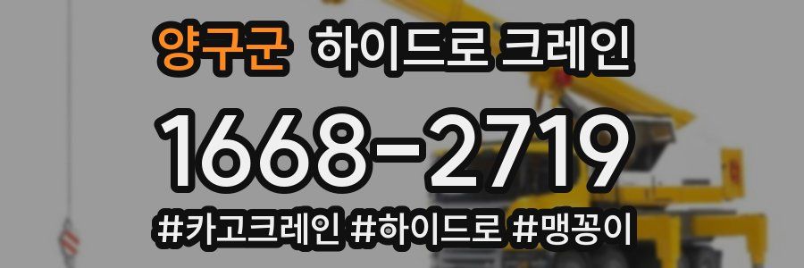 양구군 하이드로 크레인