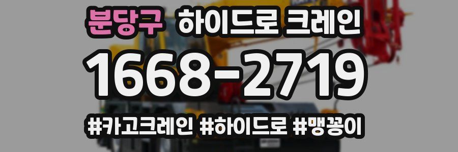 분당구 하이드로 크레인