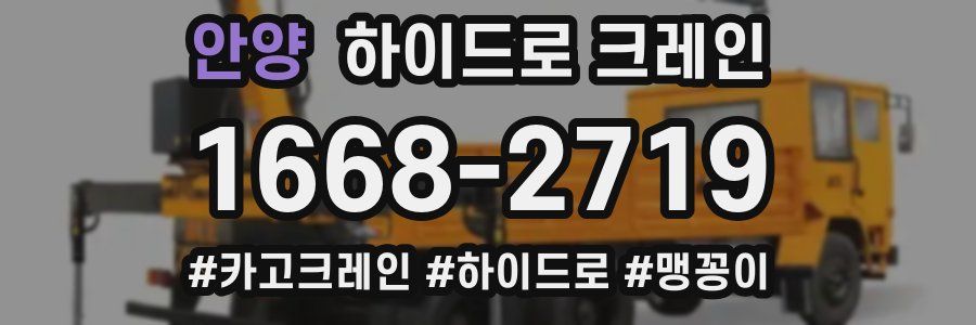 안양 하이드로 크레인